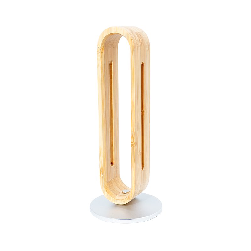 LogiLink support pour casque en bambou, marron/argent, universel