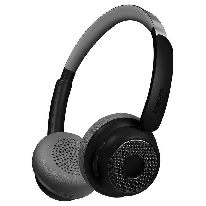 LogiLink AuraSolo Bluetooth 6.0 casque, beige, microphone intégrée