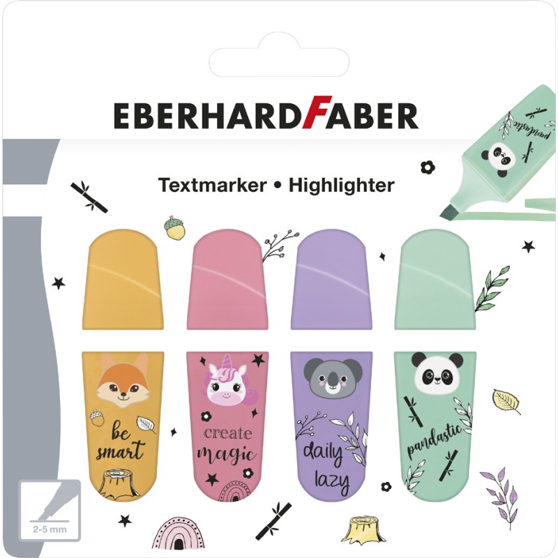 EBERHARD FABER highlighters Mini Animal, animal motifs, 2.0-5.0 mm, 4 pieces