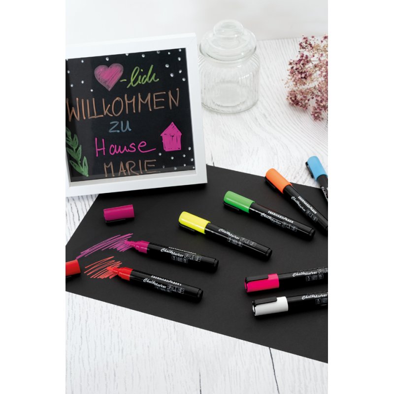 EBERHARD FABER chalk markers, round tip 1-2 mm, 4 pieces