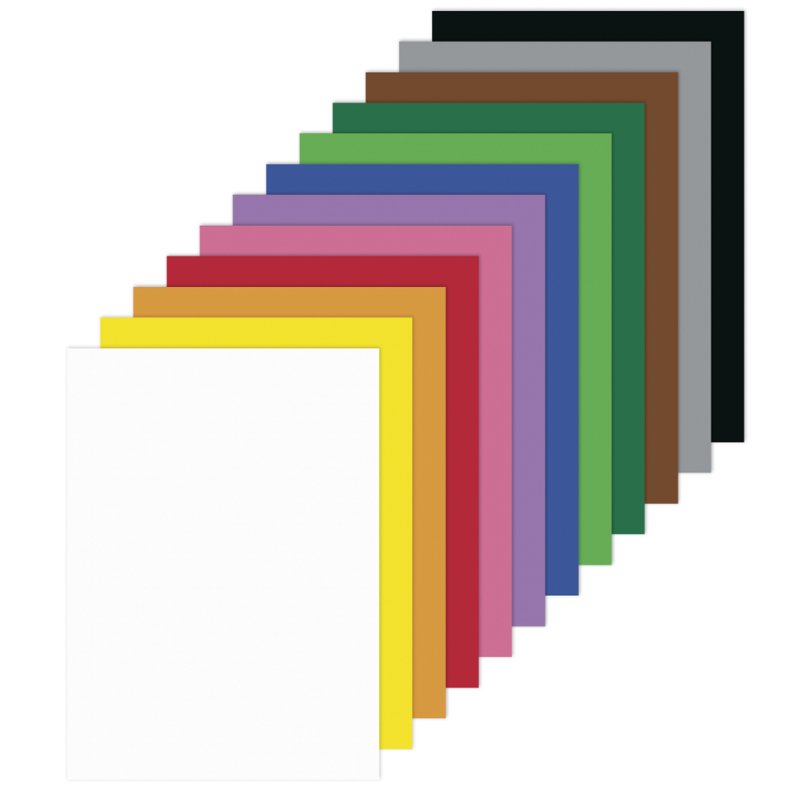 folia tonkarton A3, 180 g/m², 12 kleuren gesorteerd, 120 vel