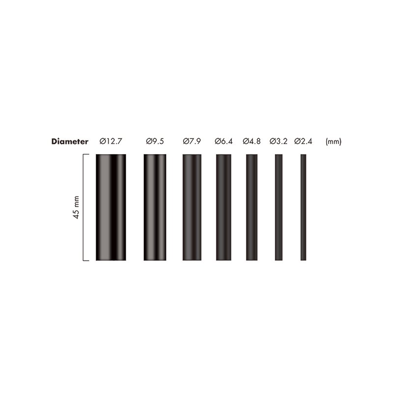 LogiLink gaine thermorétractable assortiment, 300 pièces, noir, diamètres variés