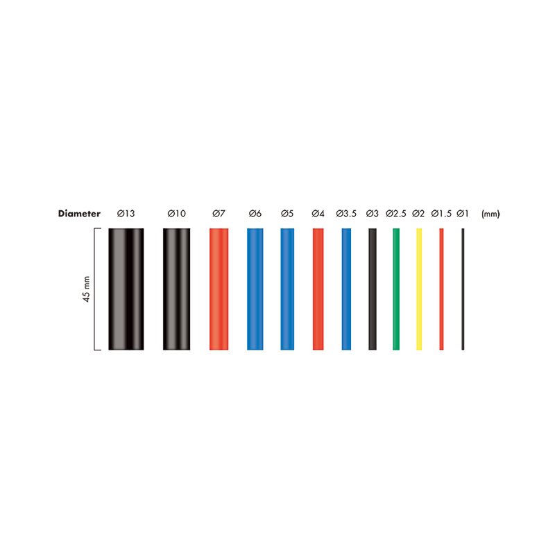 LogiLink jeu de gaines thermorétractables, assorties en couleurs, 800 pièces, plastique