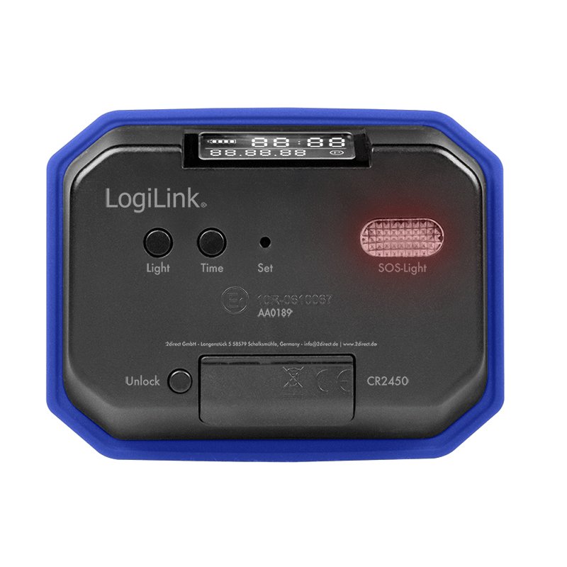 LogiLink disque de stationnement électronique, bleu, écran LCD, activation automatique