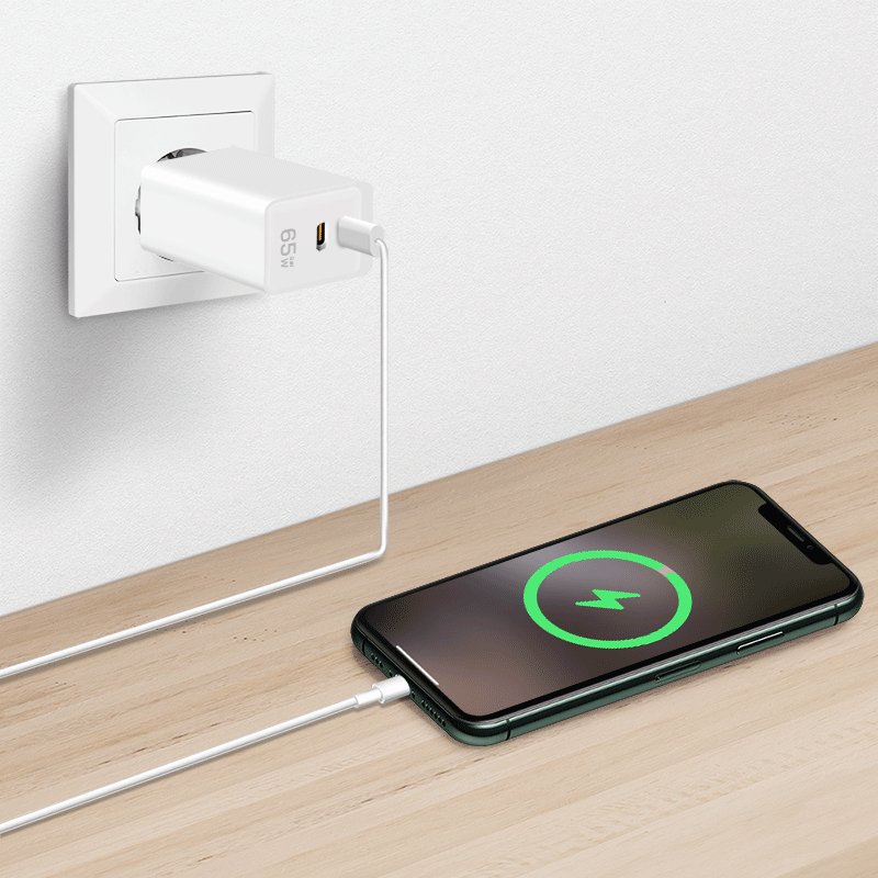 LogiLink Chargeur mural USB-C, 2x USB-C PD, blanc, 65 Watt