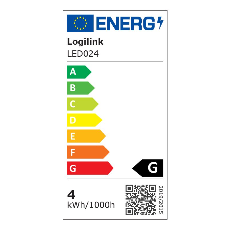 LogiLink LED reading lamp with clamp base, white, flexible gooseneck, 3 brightness settings