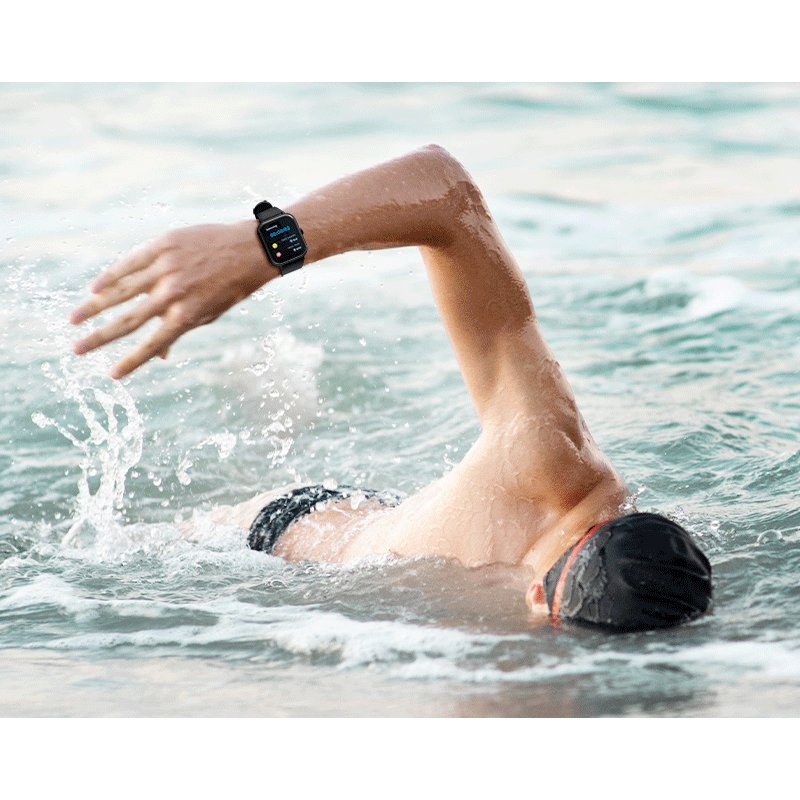 LogiLink Smartwatch Edge, écran tactile LCD 1,83", noir, IP68