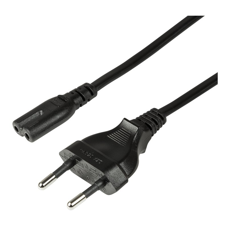 LogiLink câble réseau, Europlug - connecteur IEC C7, noir, 5,0 m
