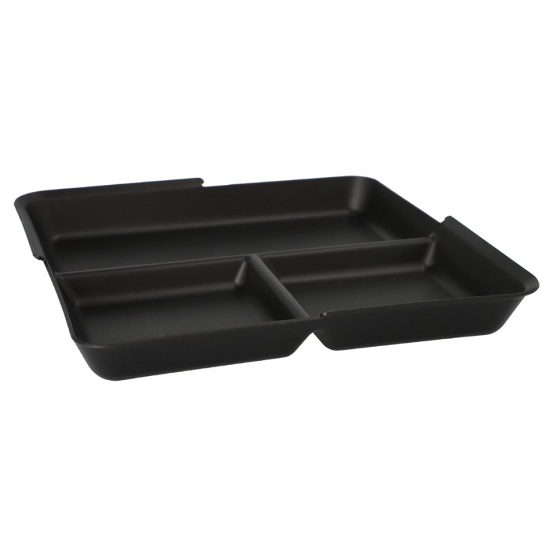 PAPSTAR Circulware assiette réutilisable, carrée, noire, 12 pièces