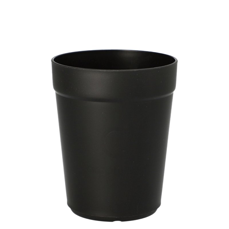 PAPSTAR Circulware gobelets réutilisables, PP, 0,4 l, noir, 16 pièces