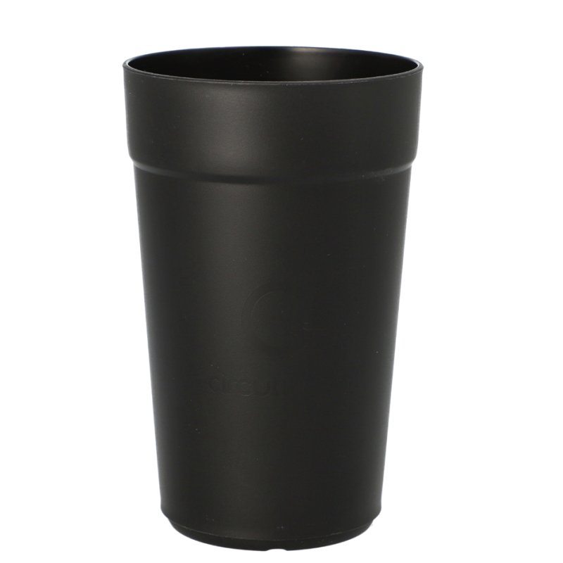 PAPSTAR Circulware gobelets réutilisables, PP, 0,4 l, noir, 16 pièces