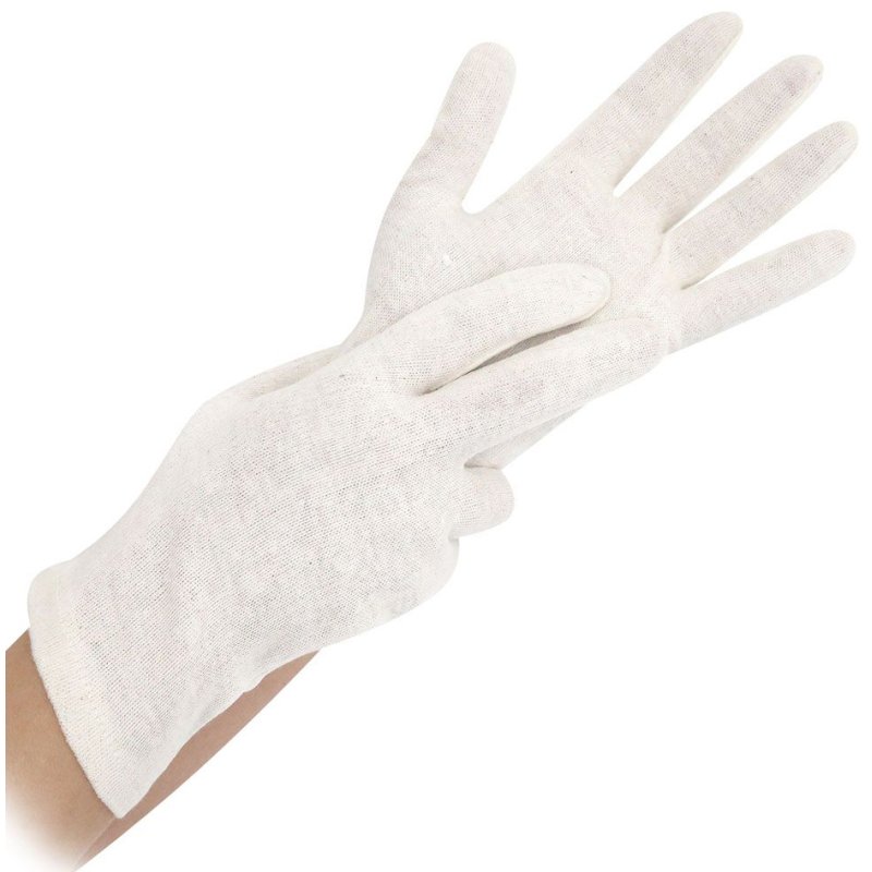 HYGOSTAR gant coton Nature, taille M, naturel, 24 pièces