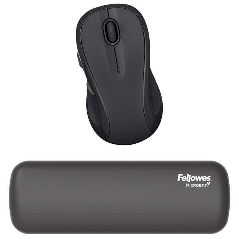 Fellowes tapis de souris avec repose-poignet Breyta, bleu marine, ergonomique