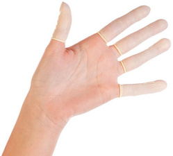 HYGOSTAR latex vingercondooms, poedervrij, wit, 100 stuks