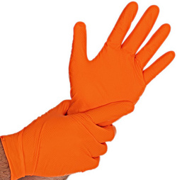 HYGOSTAR nitril handschoenen Diamond Grip, maat L, zwart, 50 stuks