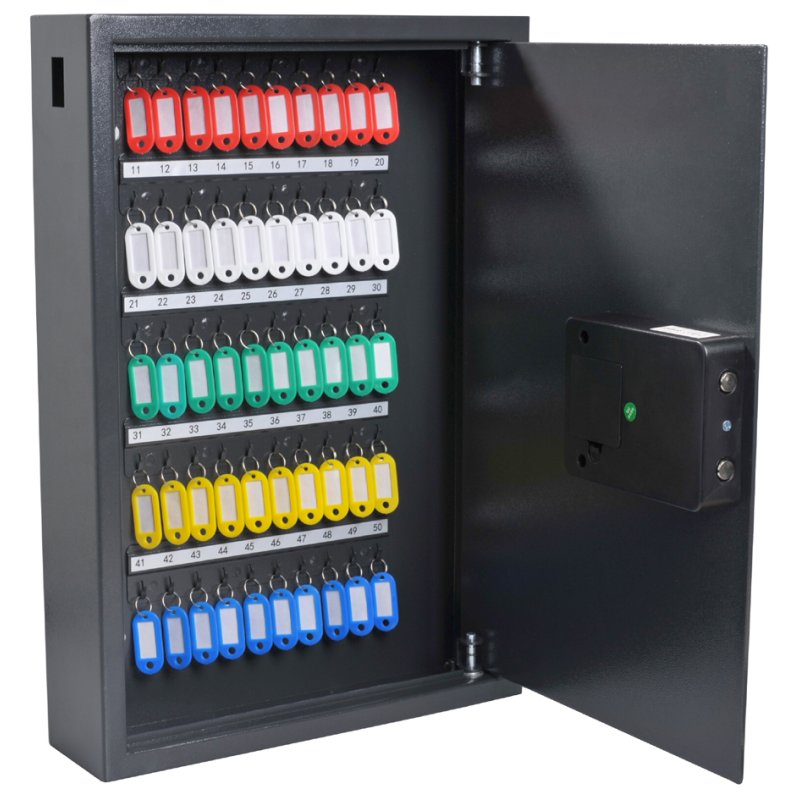 pavo sleutelkluis Advanced, 100 sleutels, donkergrijs, combinatie- en vingerafdrukslot
