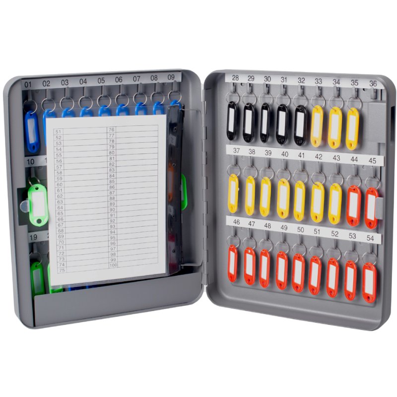 pavo sleutelkast voor 36 sleutels, donkergrijs, 240×80×300 mm