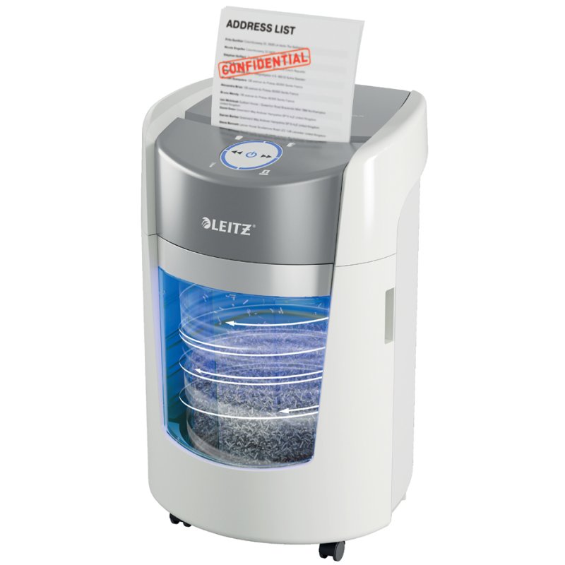 LEITZ papiervernietiger IQ OptiMax 350, P5, 8 vel, 22 liter