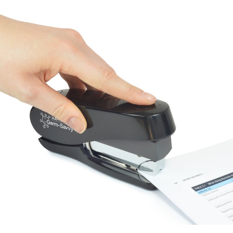 RAPESCO Agrafeuse ECO Luna Less Effort, noir, 50 feuilles, 70 mm profondeur d'insertion