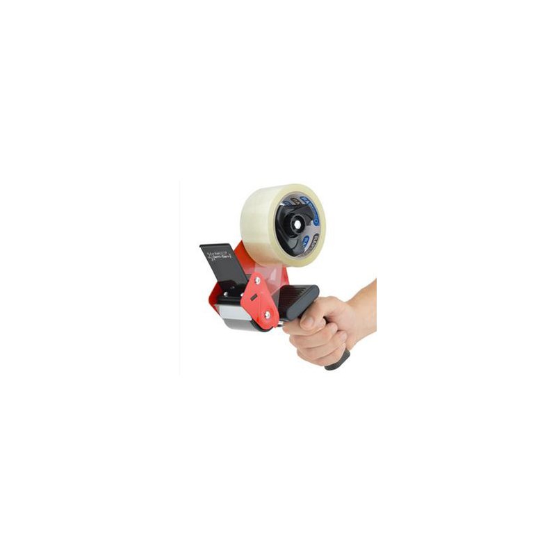 RAPESCO dérouleur manuel 960, transparent, pour ruban d'emballage, noir/rouge