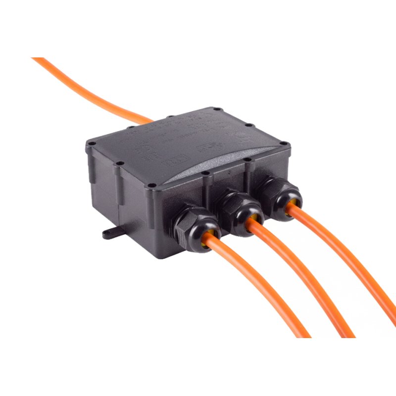 shiverpeaks network outdoor cable connection box, IP68, black, 120×100×49 mm