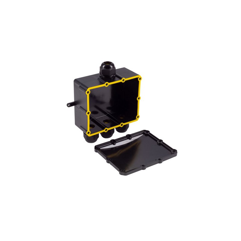 shiverpeaks network outdoor cable connection box, IP68, black, 120×100×49 mm