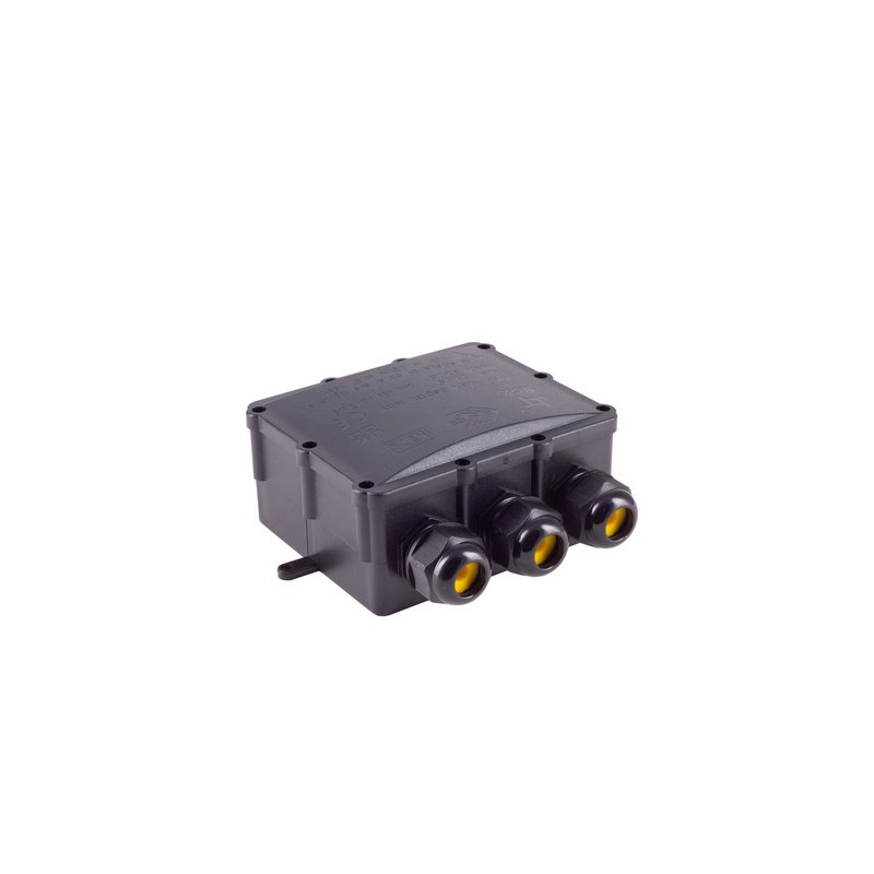 shiverpeaks network outdoor cable connection box, IP68, black, 120×100×49 mm