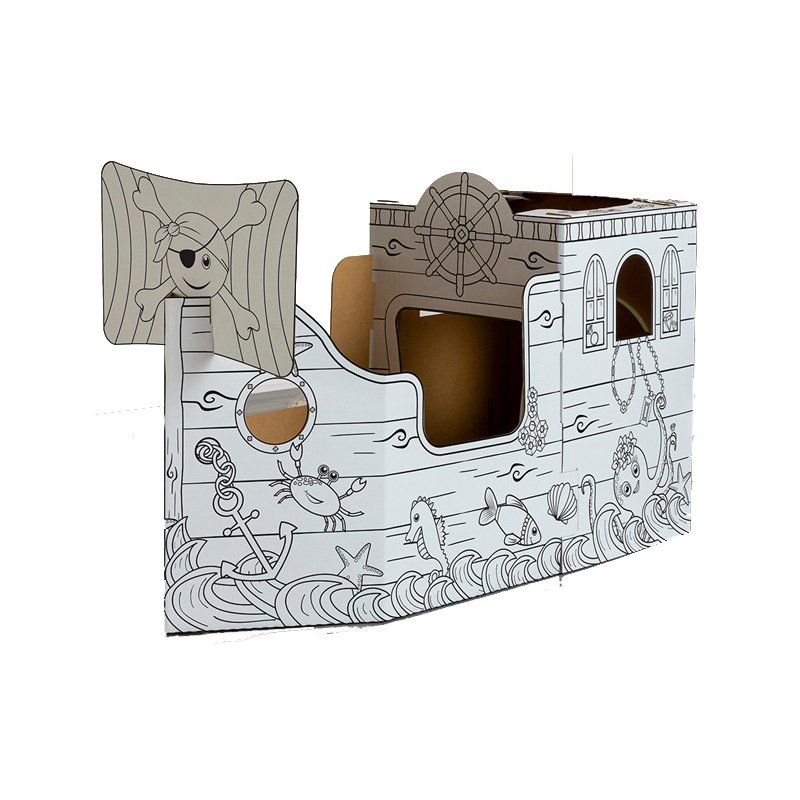 Fellowes Bankers Box XL play carton pirate ship, corrugated cardboard, 505×790×1350 mm