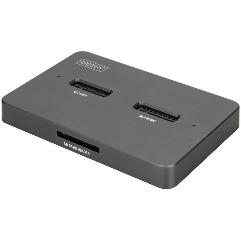 DIGITUS station d'accueil 3en1, noir, M.2 NVMe et SATA SSD