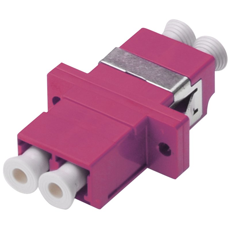 DIGITUS coupleur fibre optique LC-LC duplex multimode OM4, douille céramique, boîtier plastique