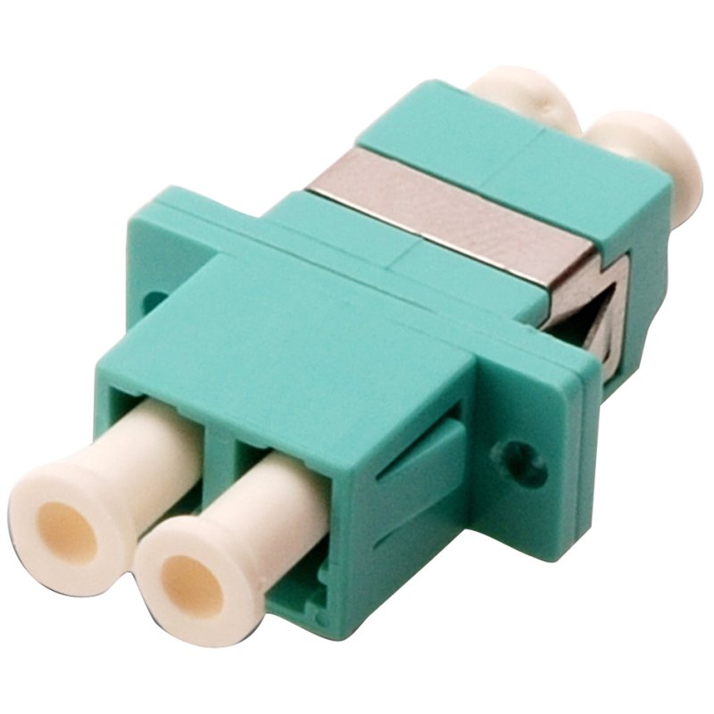 DIGITUS coupleur fibre optique LC duplex, multimode OM3, férule céramique aqua