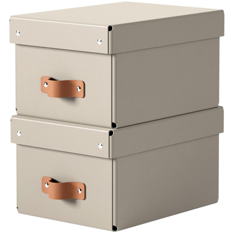 LEITZ ensemble de boîtes de rangement Puro, carton, 7 litres, beige
