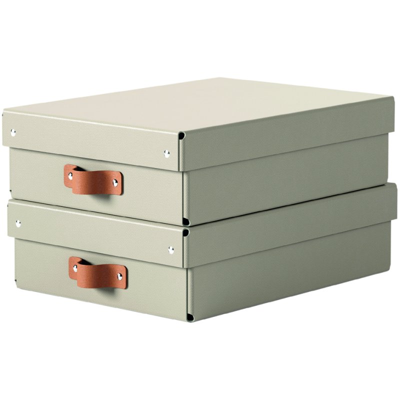 LEITZ ensemble de boîtes de rangement Puro, carton, beige, 2 pièces