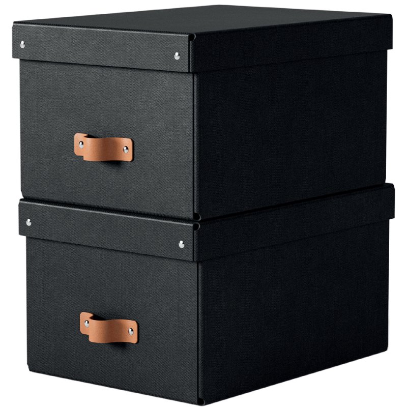 LEITZ ensemble boîtes de rangement Puro, carton, 17 litres, noir