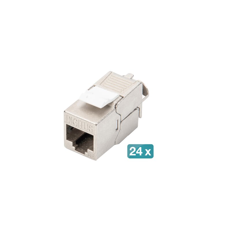 DIGITUS Panneau de brassage modulaire 19", 24 ports, blindé, gris