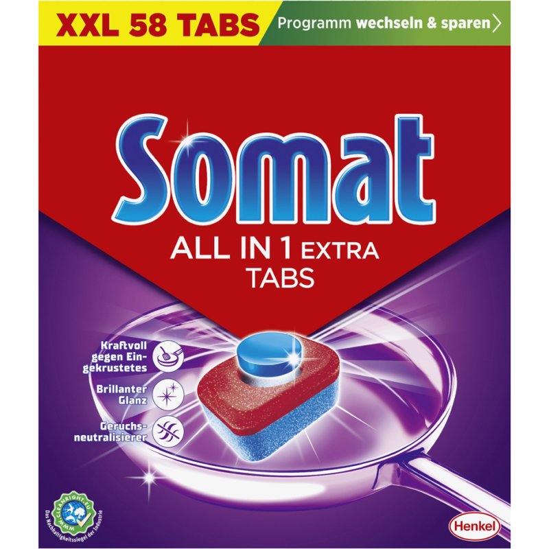 Somat vaatwastabletten ALL IN 1 EXTRA, 58 stuks