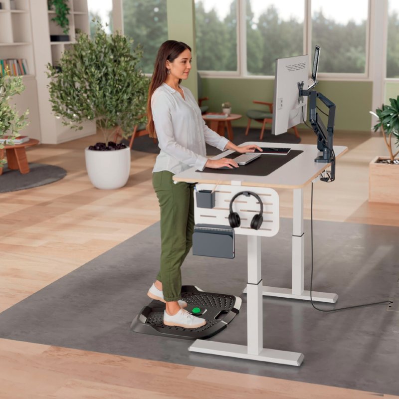LEITZ tapis anti-fatigue Ergo Active, gris foncé, 605×681×60 mm