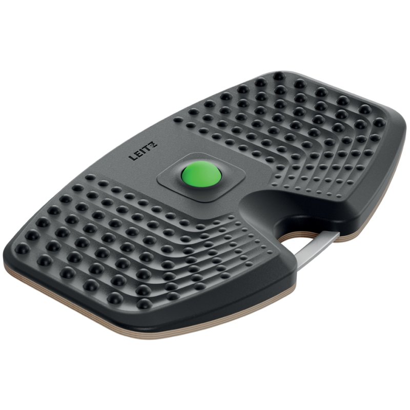 LEITZ Balance Board Ergo Active, gris foncé, 540×310×65 mm, avec ballon de massage