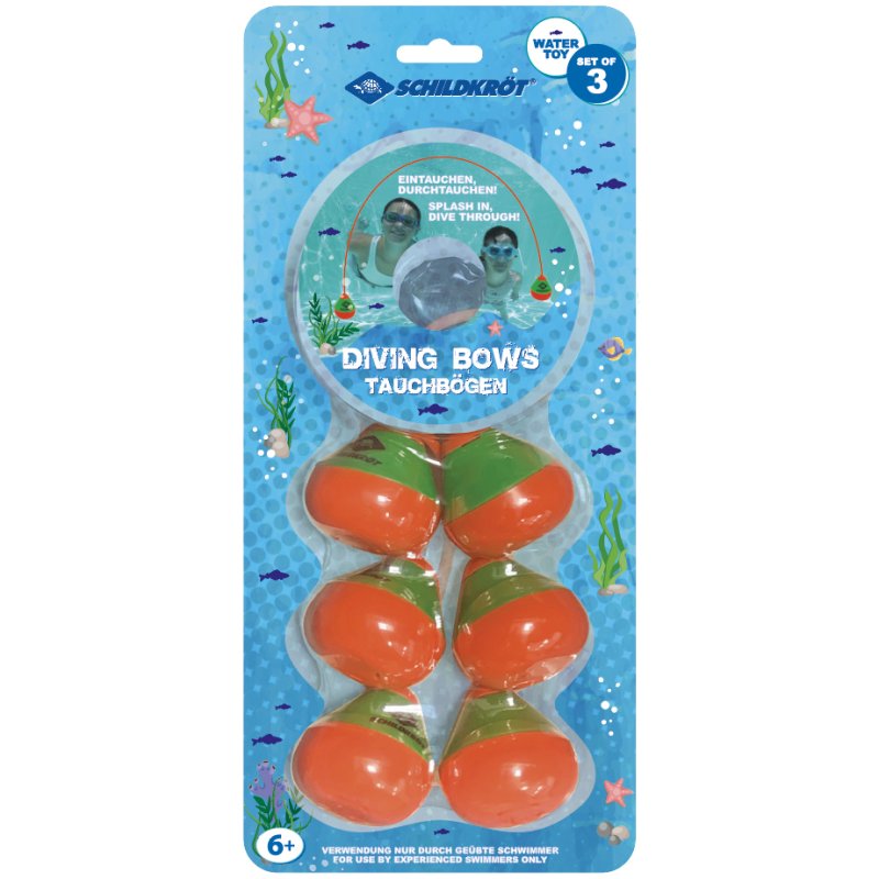 SCHILDKRÖT arcs de plongée DIVING BO, flexibles, 2,0 m, rouge/vert