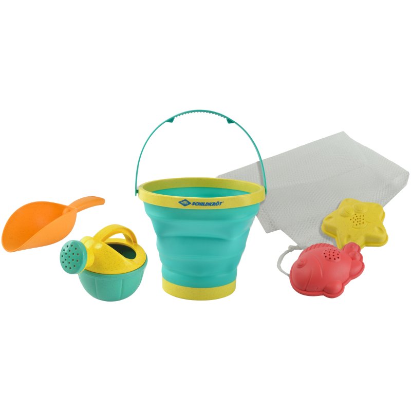 SCHILDKRÖT ensemble de jeu de sable Bucket Crew, 5 pièces, seau pliable