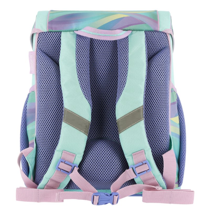 herlitz schooltas Loop Plus Minty Love, mintgroen/roze, 17 L, hart motief