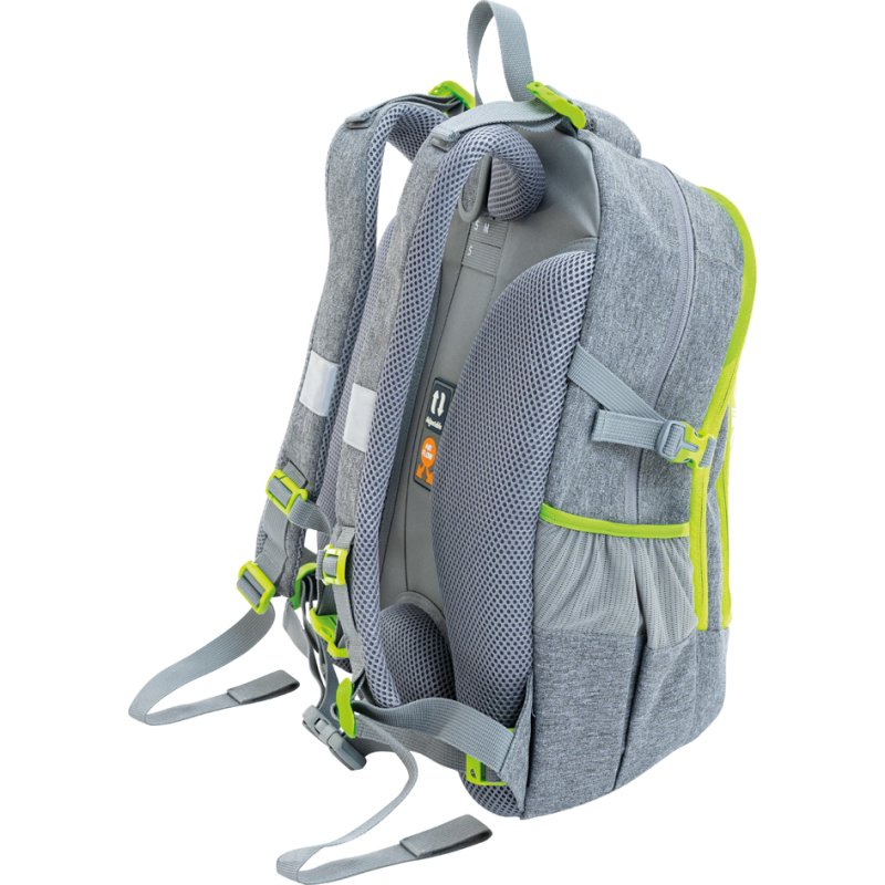 EBERHARD FABER sac à dos scolaire X-Style, gris/vert, 30 litres