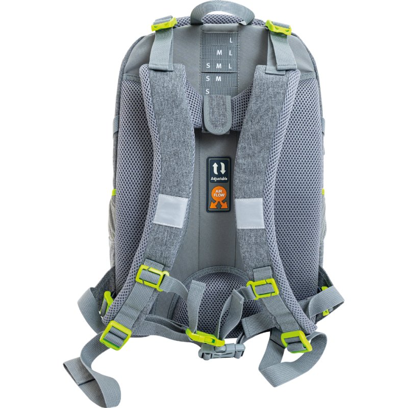 EBERHARD FABER sac à dos scolaire X-Style, gris/vert, 30 litres