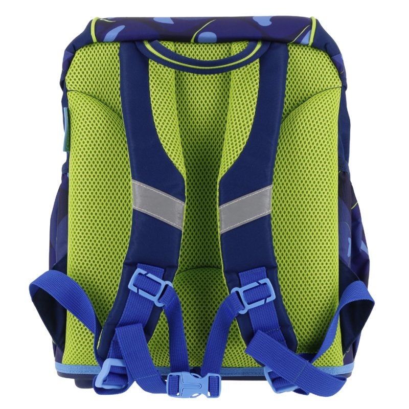 herlitz schooltas UltraLight XL Plus T-Rex Explorer, blauw/groen, 22 L, dinosaurus motief