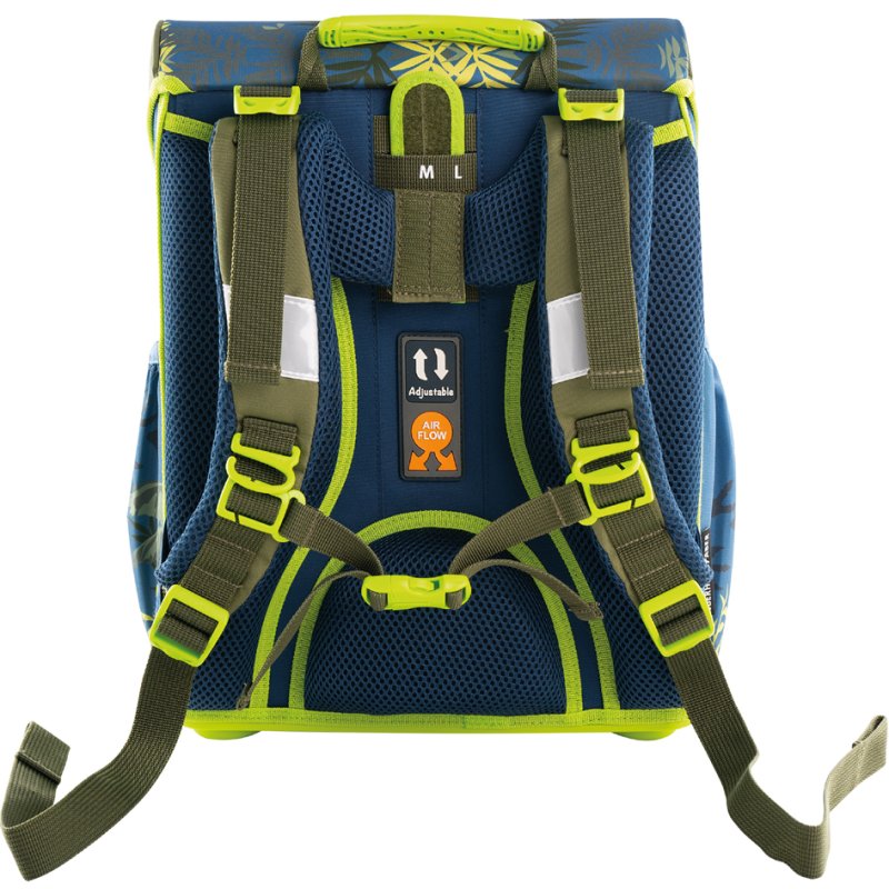 EBERHARD FABER set sac livres EFAlino dinosaure, 4 pièces, bleu/vert, 18 litres
