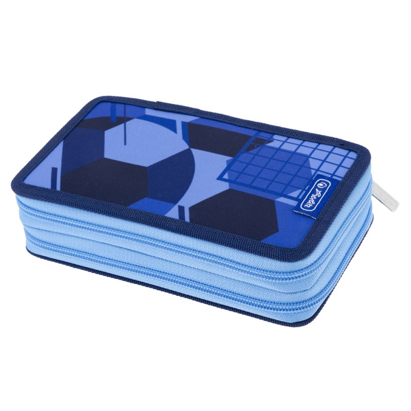 herlitz étui double Blue Goal, 2 compartiments, 23 pièces, rempli