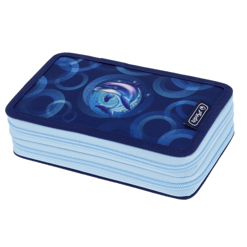herlitz ensemble de stylos double Dolphin Ride, 23 pièces, 2 compartiments, rempli