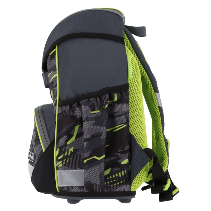 herlitz school bag UltraLight Plus Wild Panther, 16 L, anthracite/green