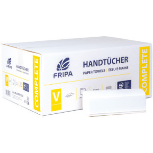 fripa handdoekpapier COMPLETE, V-vouw, 250 × 230 mm, hoogwit