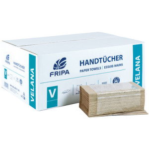 fripa handdoekpapier VELANA, V-vouw, 250 × 230 mm, bruin